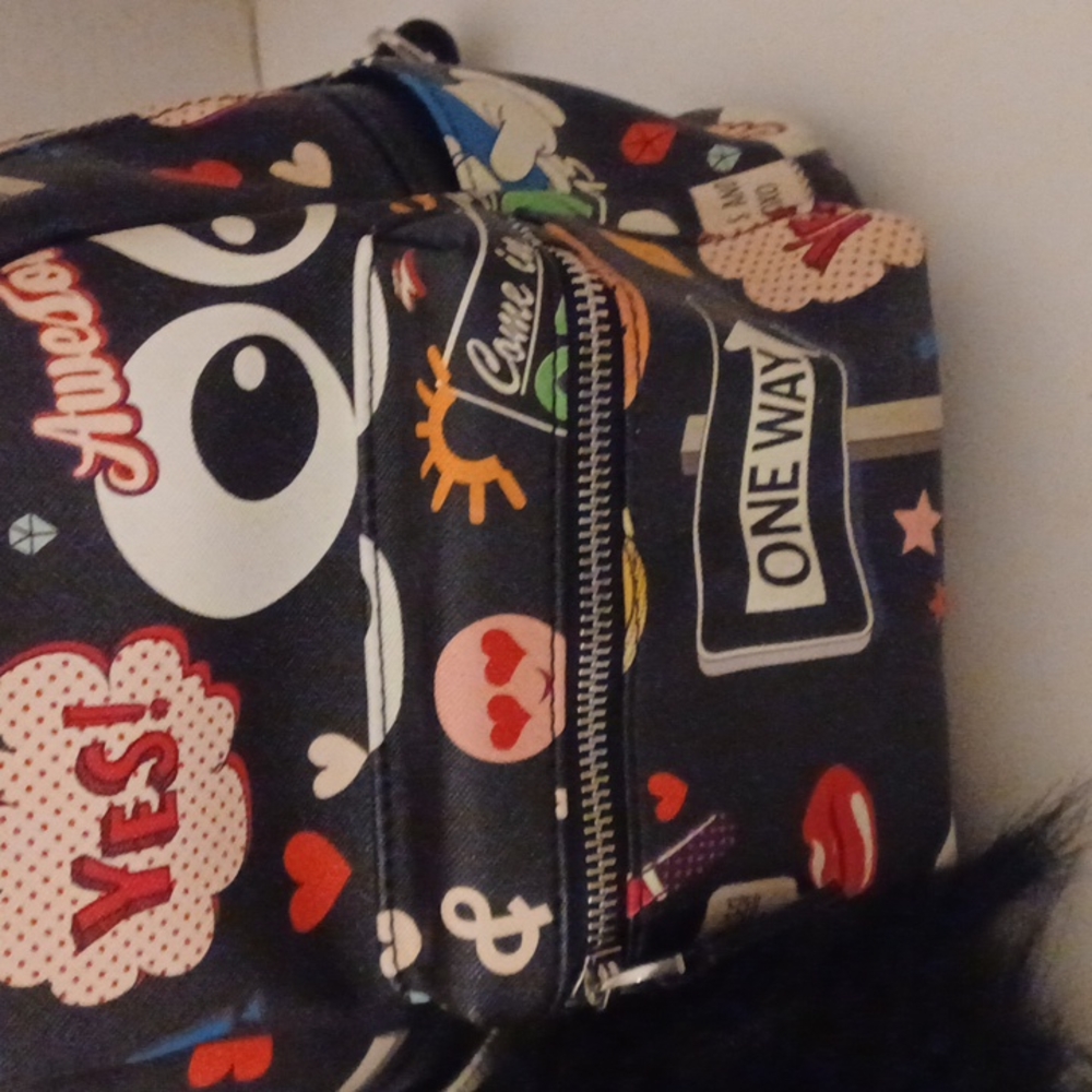 Mini Black Art Deco Backpack - image 3